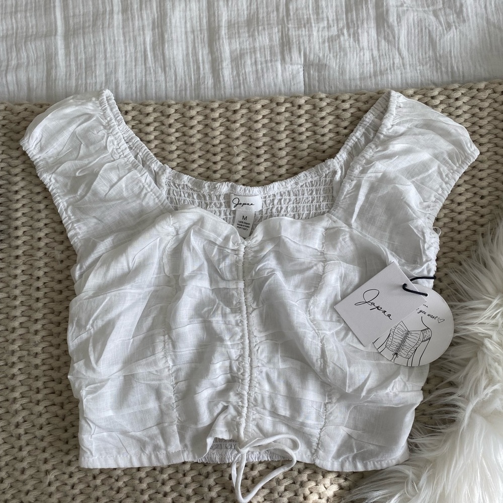 White Cap Sleeve Top
